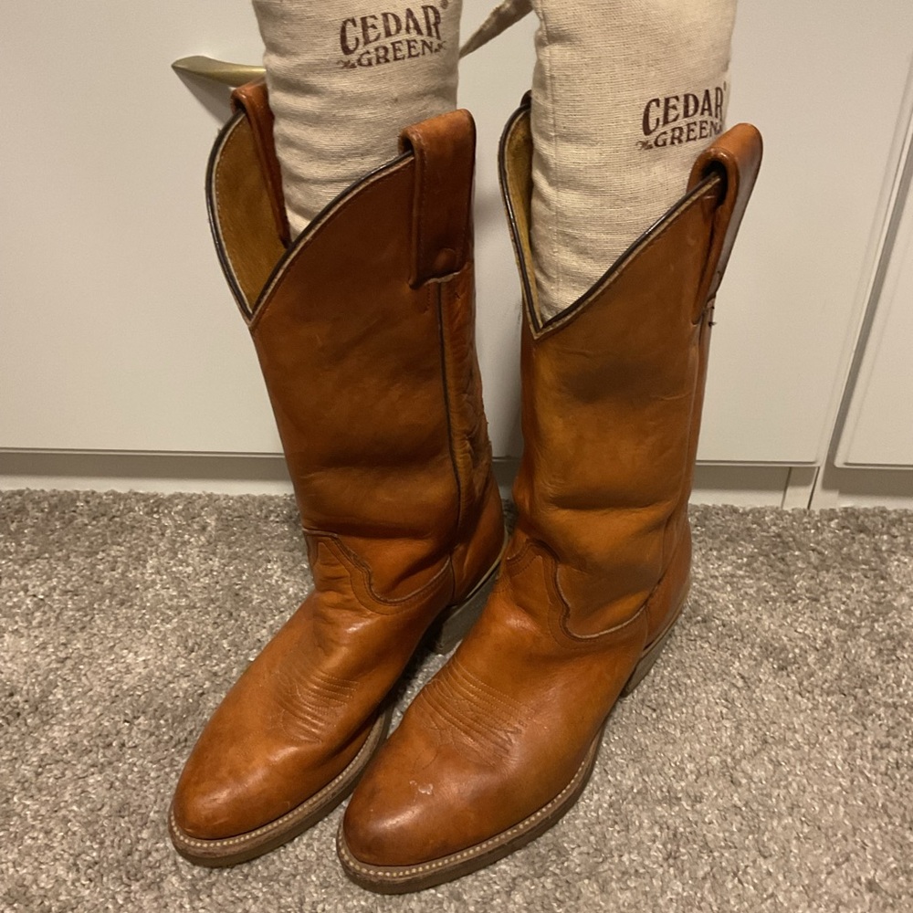Brown Leather Cowboy Boots , brand unknown